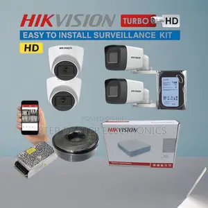 Smartphone View 4 Hikvision 1080p Full Hd CCTV Cameras Complete System