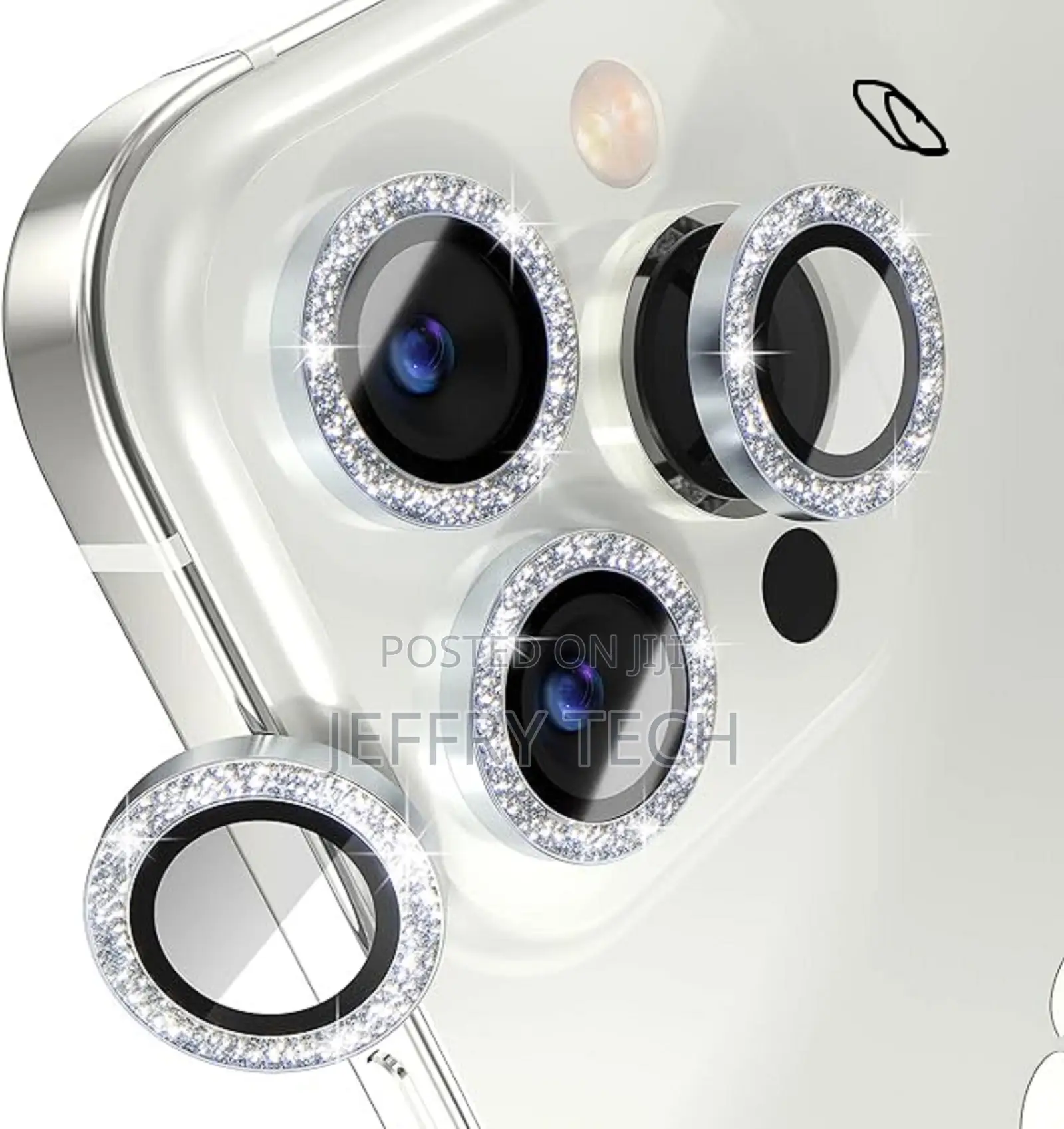 Choiche iPhone 14 Pro Camera Lens Protector Bling Metal Ring Protector