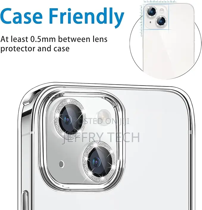 iPhone 14 Plus Camera Lens Protector, Bling Glitter