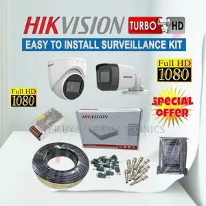Two-2 Hikvision 1080p 2mp CCTV Cameras Full Package for Home Office