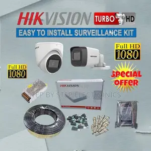 New 2 Hikvision 1080p Full Hd Security Cameras Installation System Kit