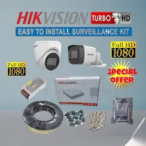 Easy Installation Hikvision 2 1080p Cameras CCTV Kit Complete System