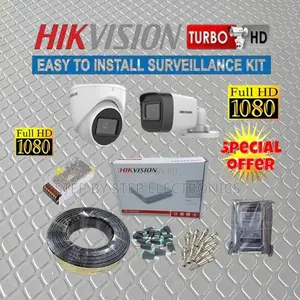 High-Definition Hikvision 2 Cameras 1080p Full Hd CCTV Security System