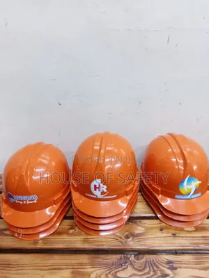Blue Construction Helmets