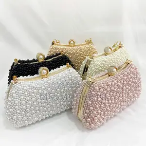 Bridal / Dinner Pearls Embelished Clutch Bags