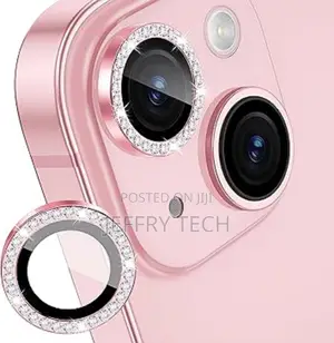 Xfilm Camera Lens Protector for iPhone 15 Plus Bling Metal Ring