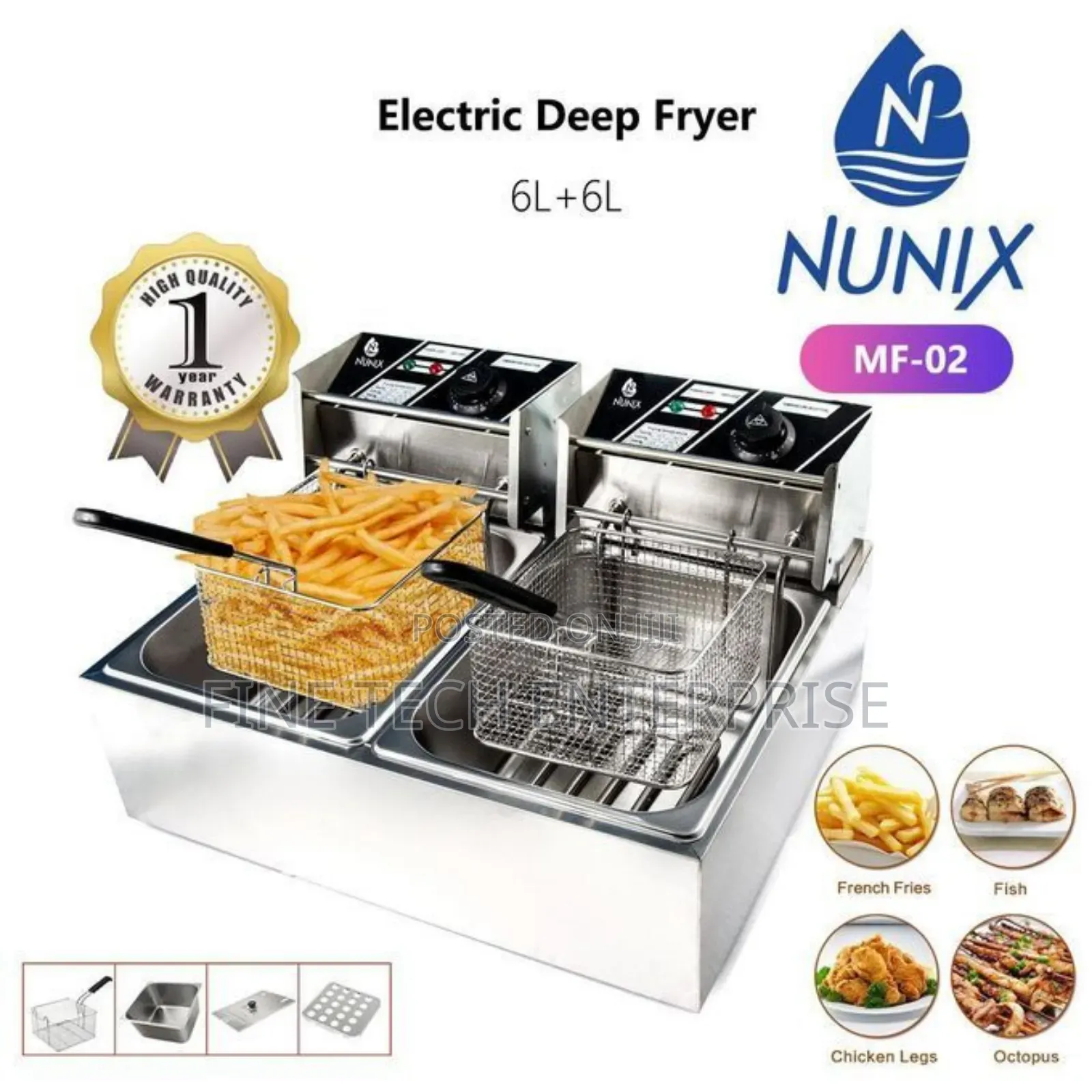 Nunix Double Tank 6+6lt Chips/Chicken