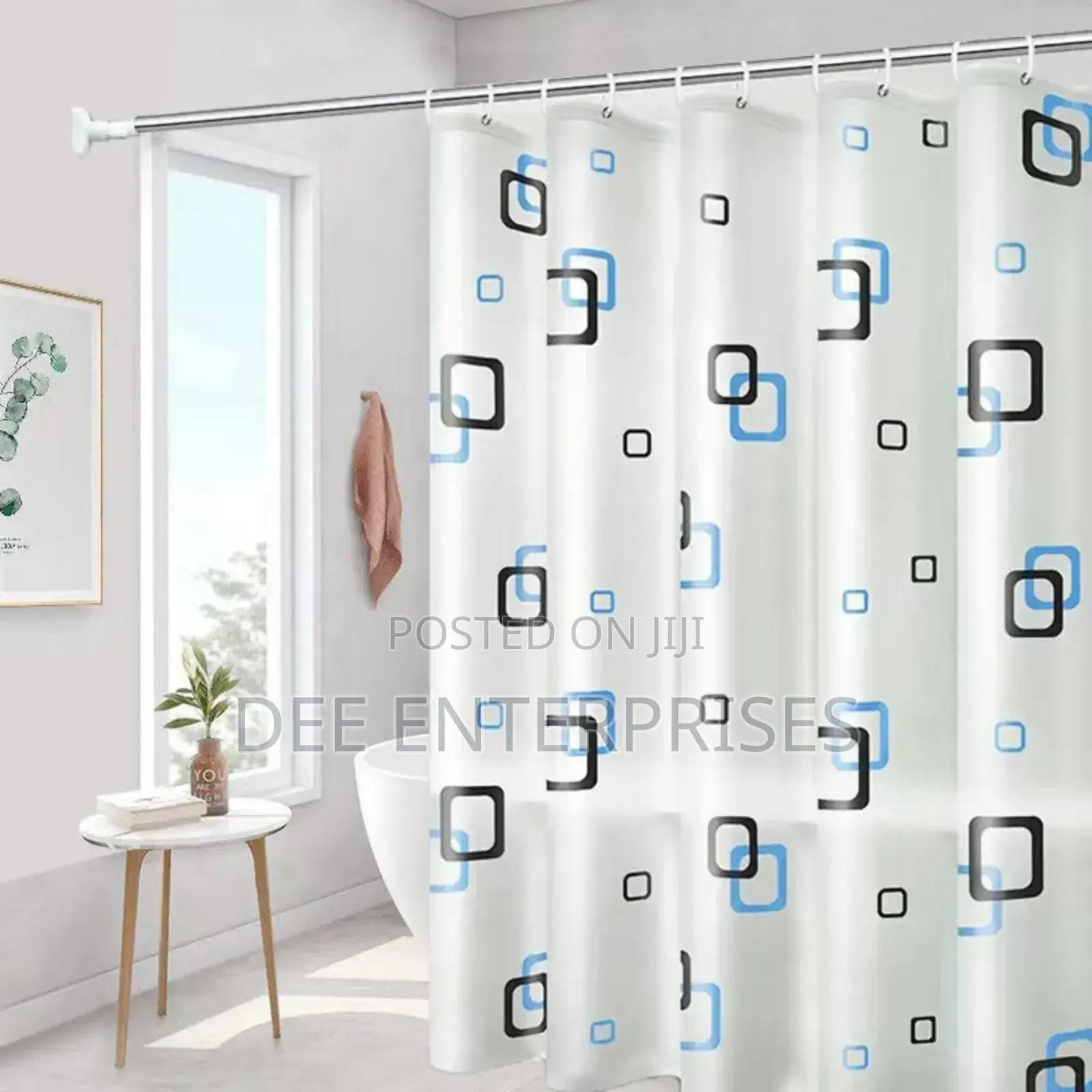 Waterproof Shower
 Curtain 
-Size 180x200cm
-