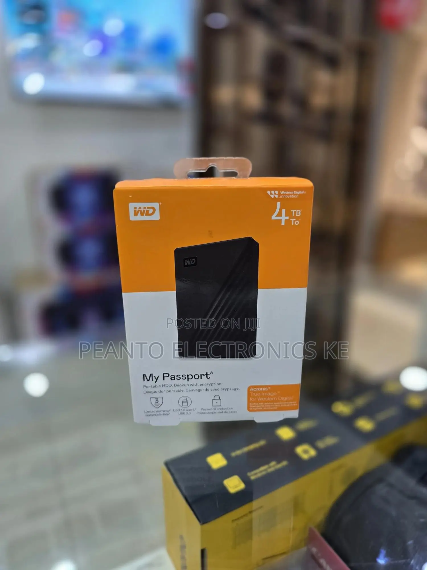 Wd My Passport Usb 3.0 External Portable Hard Disk Black 4tb