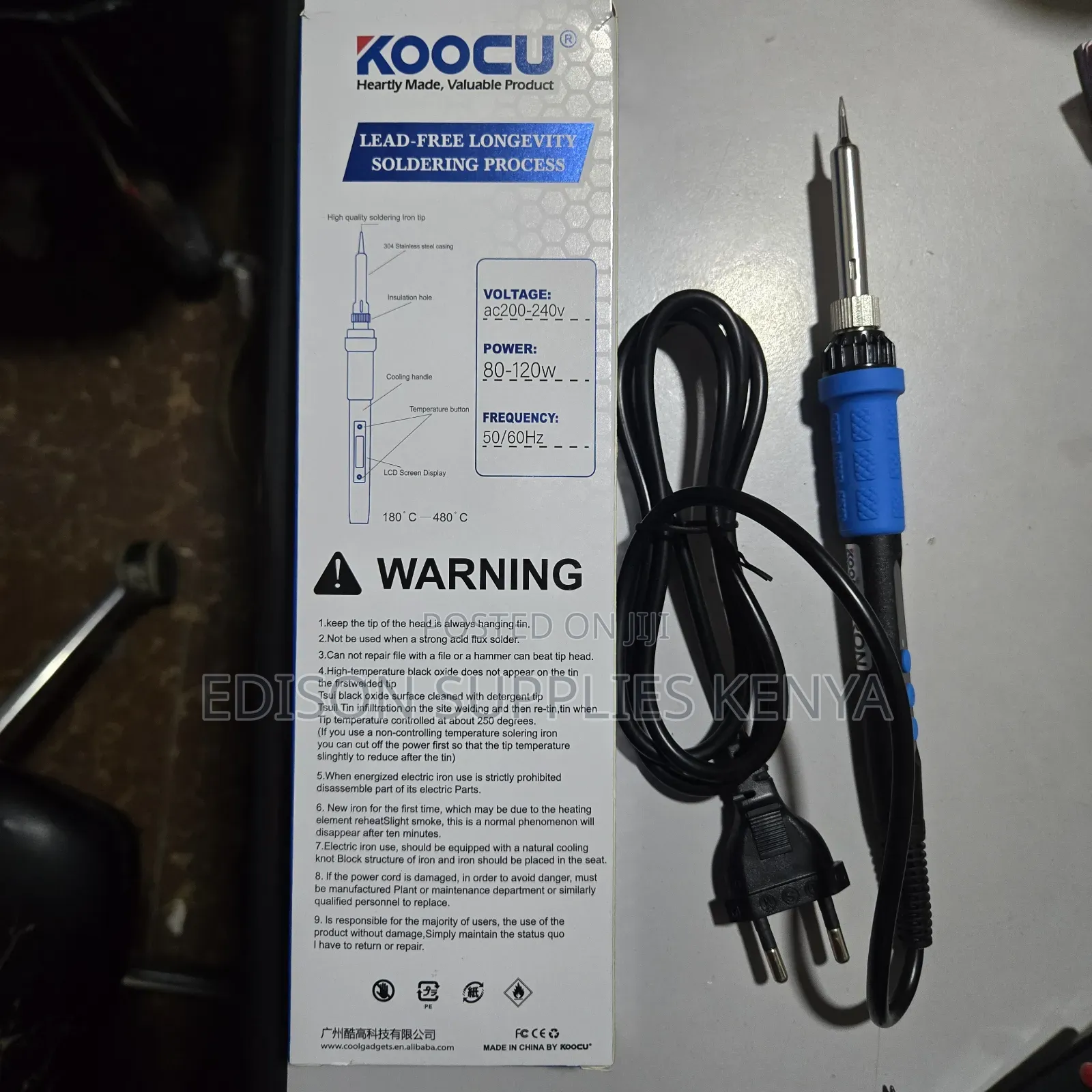 Digital Soldering Iron 80w/120w Adjustable Temp Lcd Display Solder Gun