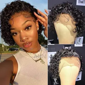 Water Curl Pixie 13*4 Human Hair
