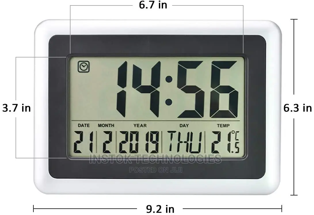 Digital LED Wall Clock With Alarm,Date,Temperature
