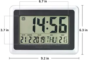 Digital LED Wall Clock With Alarm,Date,Temperature