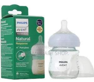 120ml (4oz) Philips Avent Natural Response Glass Baby Bottle