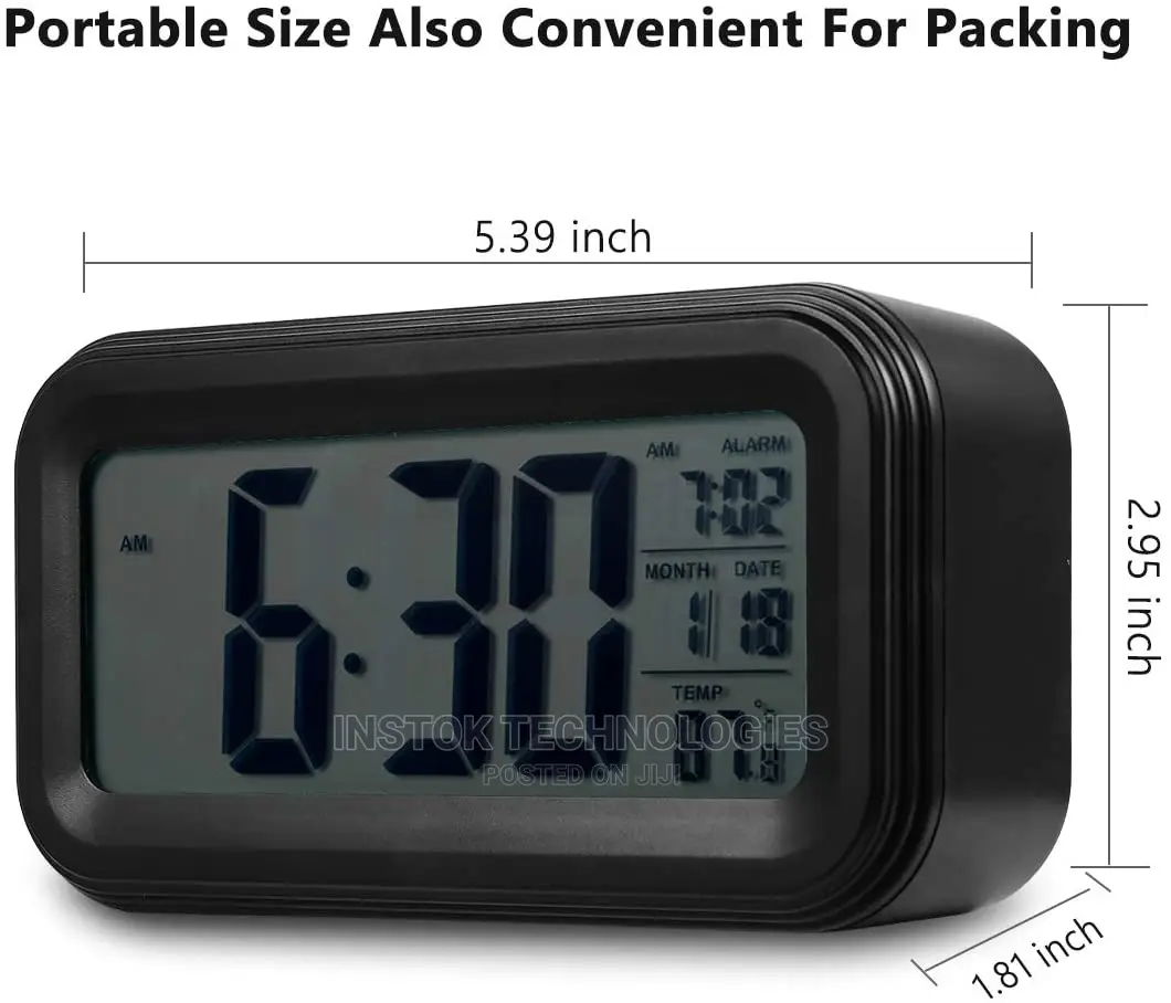 LED Digital Backlit Alarm Clock Withthermometre and Calender