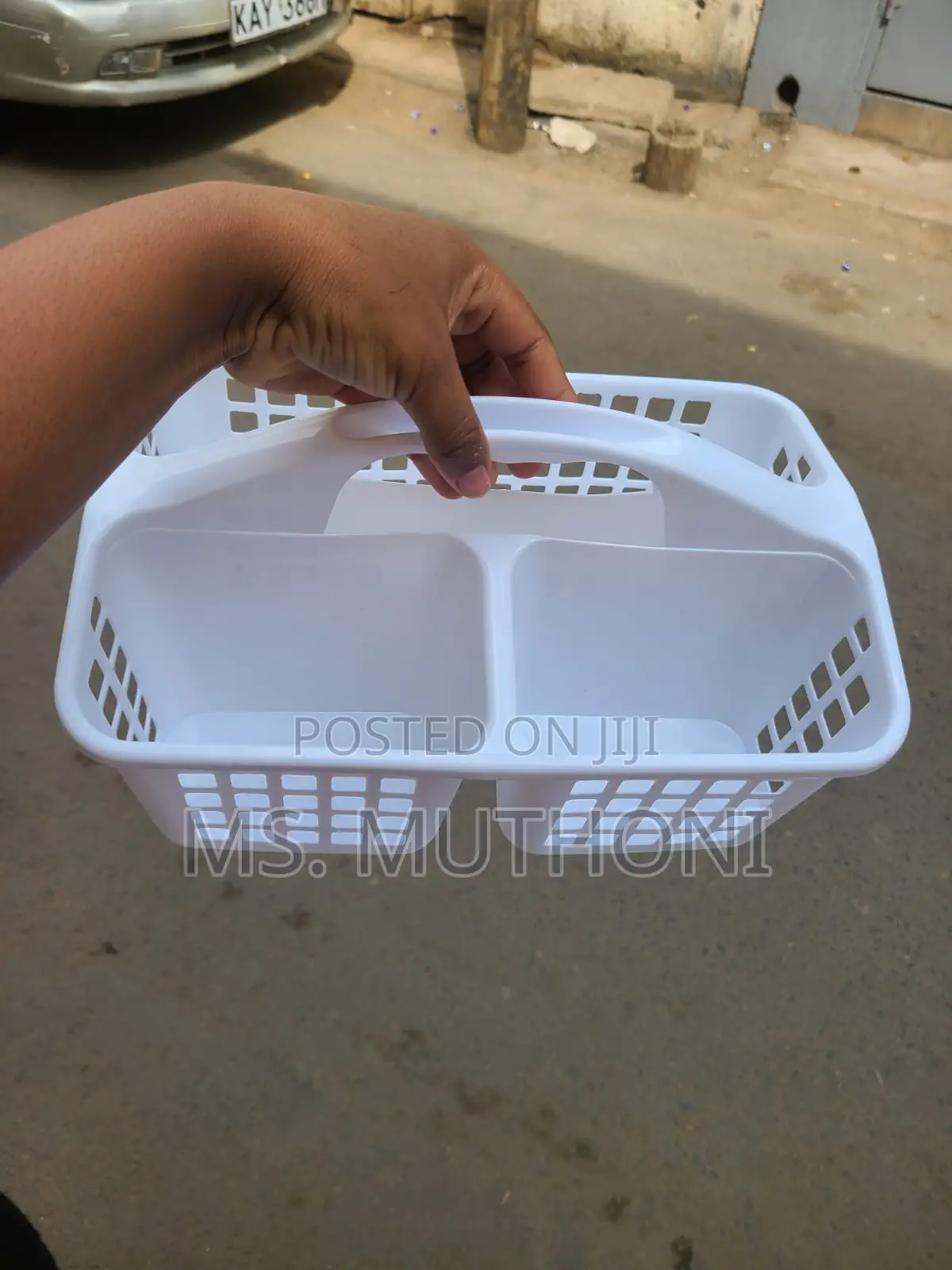 3 Compartments Plastic Shower Caddy Basket