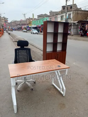 Office Shelf With Office Table +Headrest Chair