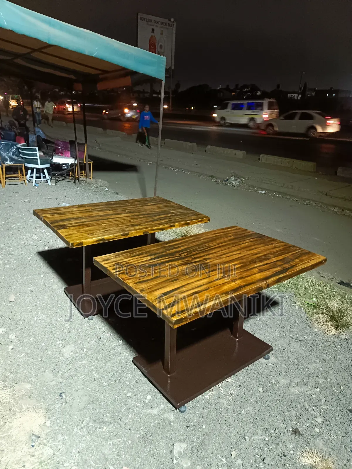 Restaurant Table With Rustic Finish 