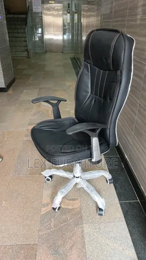 H35 Leather Office Chair With Adjustable B/H