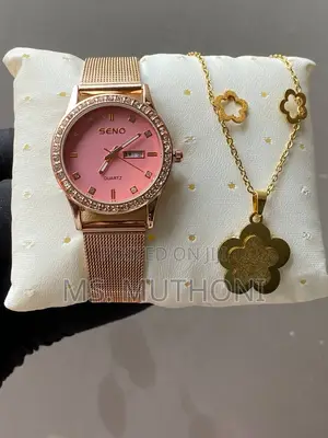 Ladies Watch X Earrings X Necklace Plus Gift Bag Card