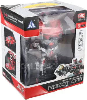 Kids Rechargeable Remote Control Deformation Robot Car Toy