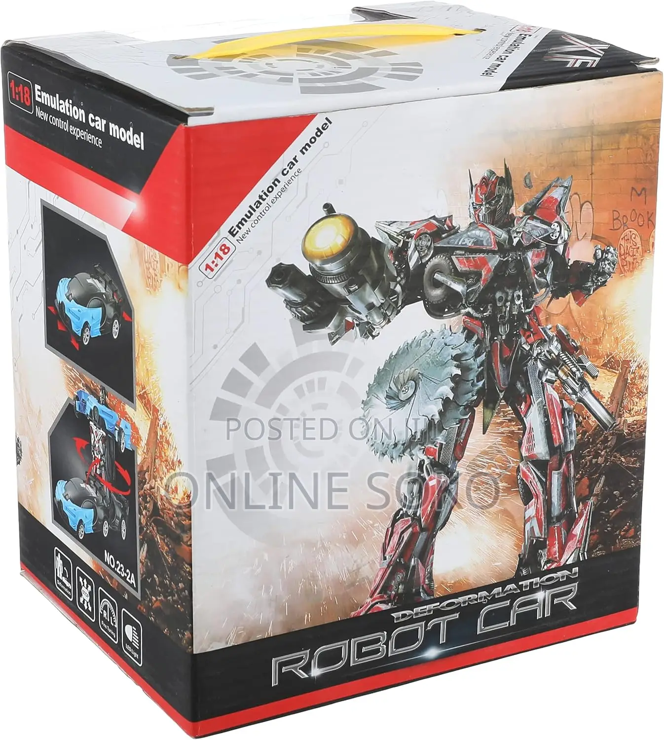 Kids Rechargeable Remote Control Deformation Robot Car Toy