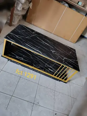 Executive Black Marble Coffee Table