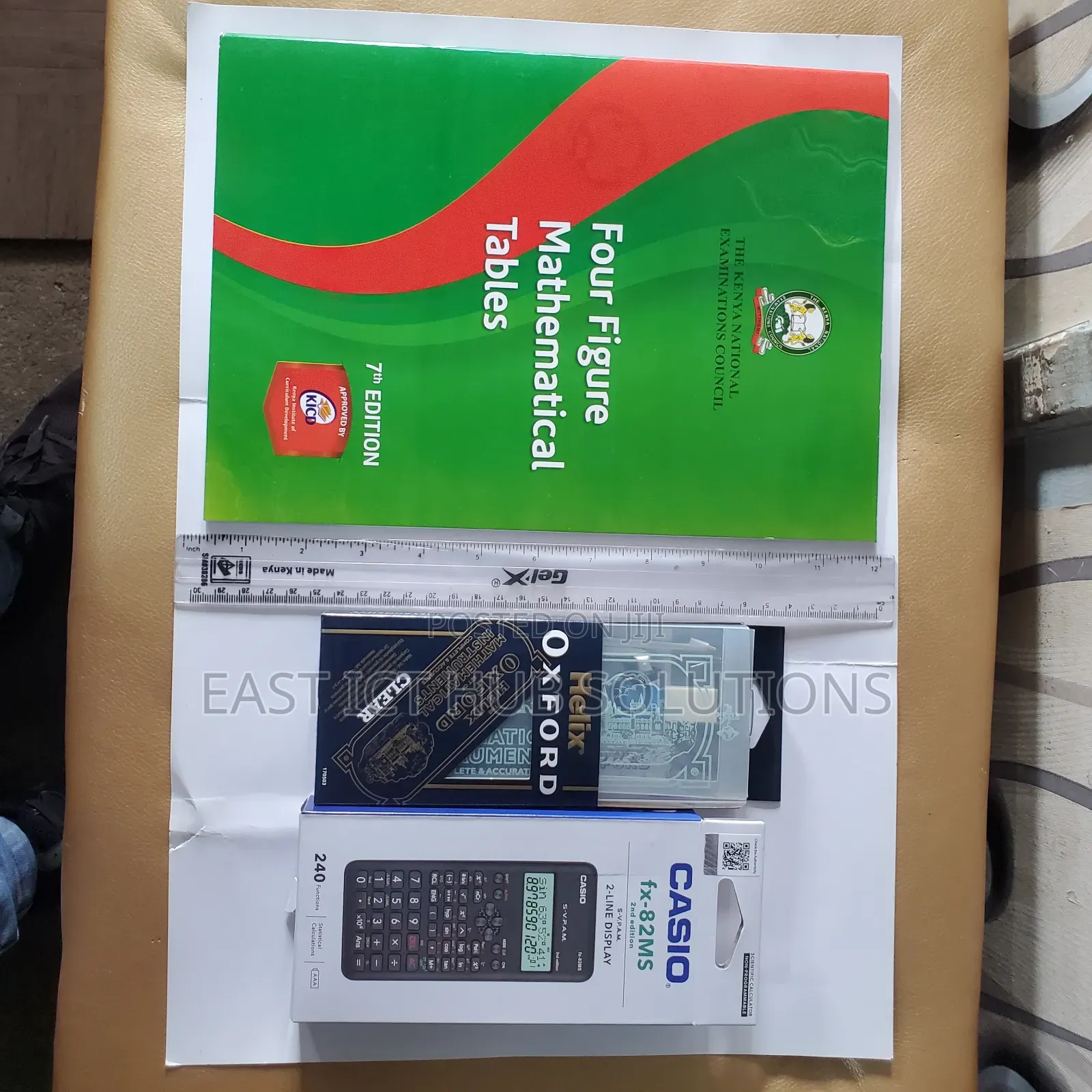 High-school Form 4 Pack , Calculator,  Logtable. Clear Set Free Ruler