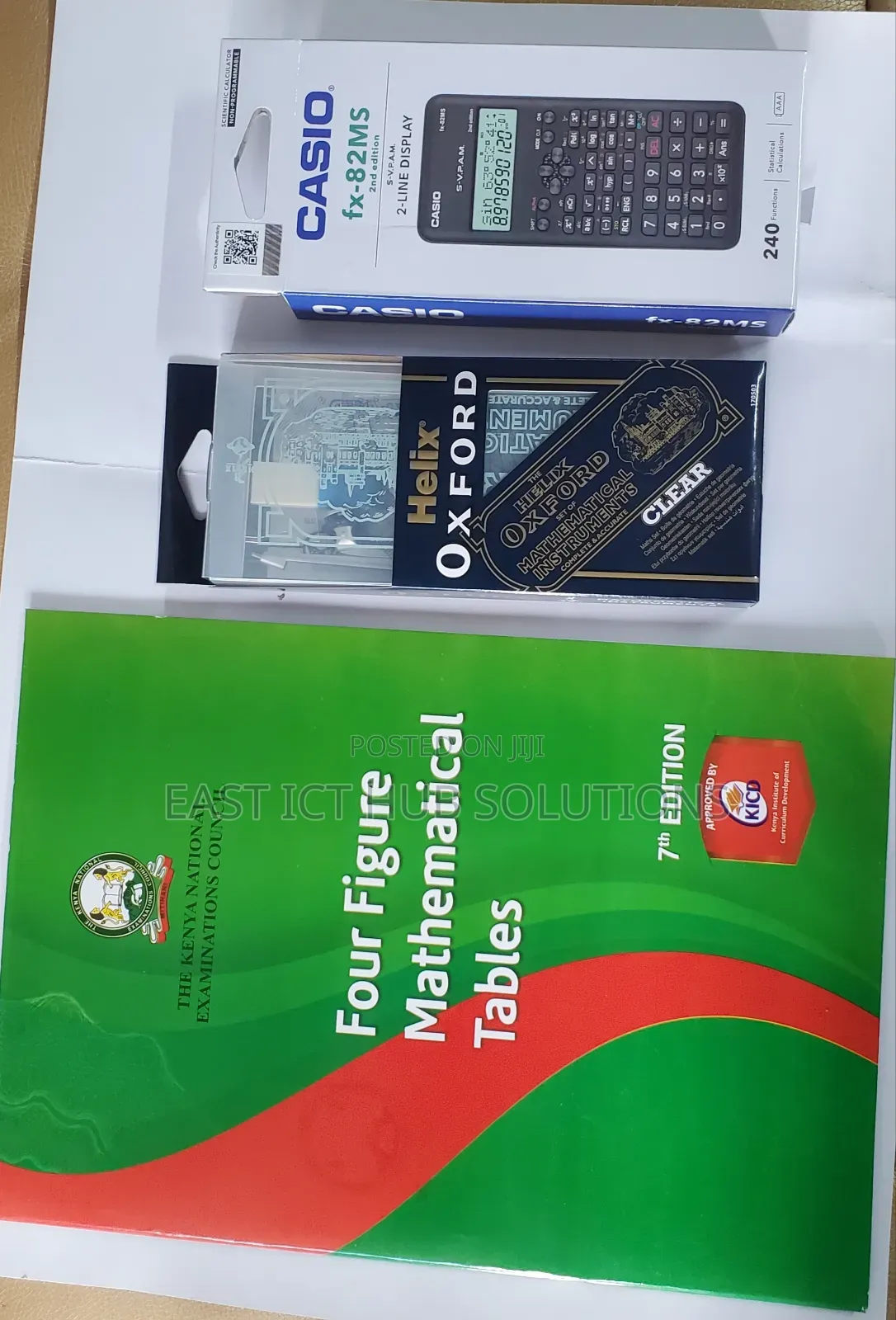High-school Form 4 Pack , Calculator,  Logtable. Clear Set Free Ruler