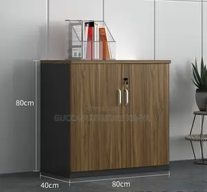 Office Cabinet: Executive Double Door Wood File Storage Unit