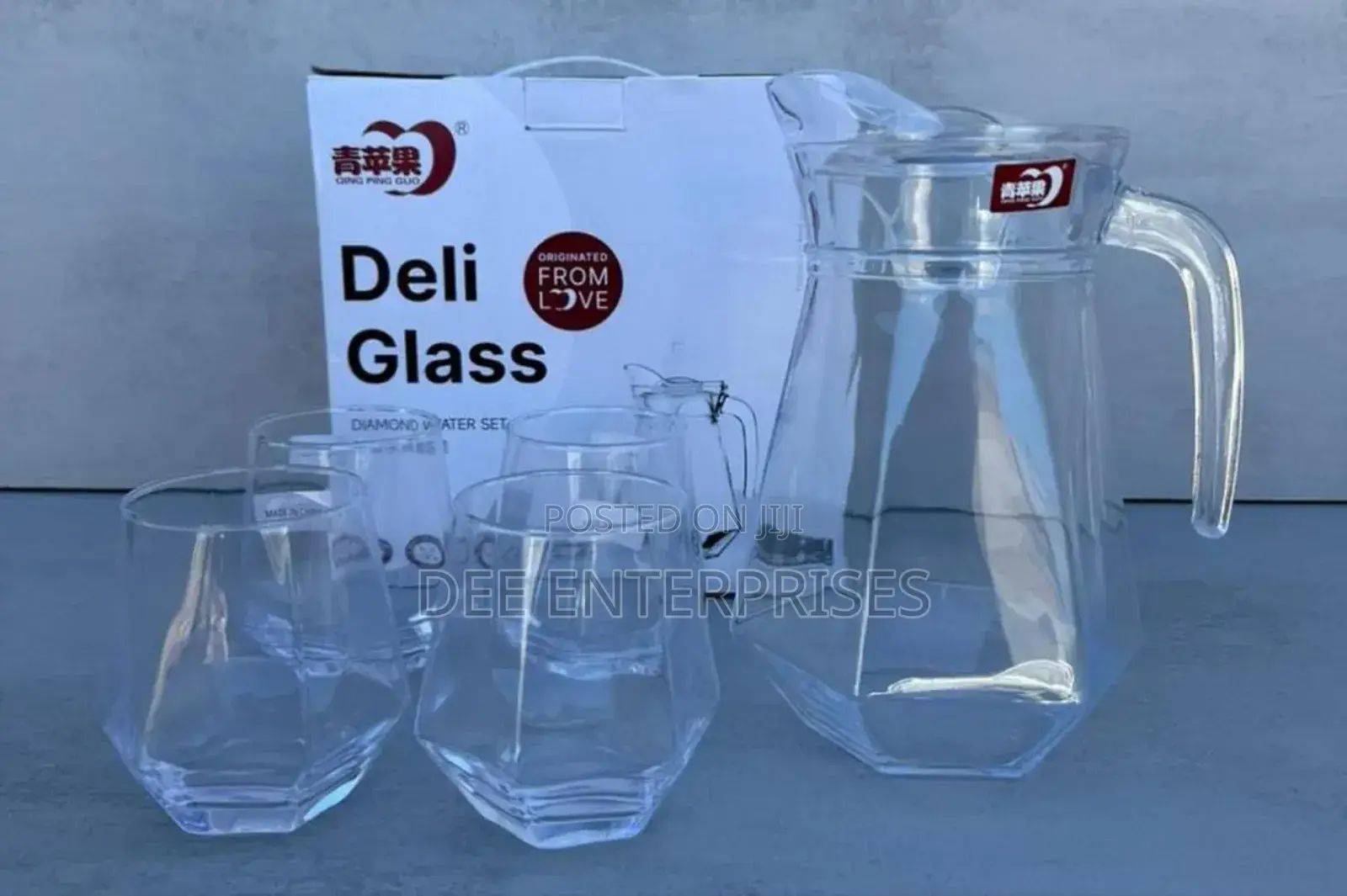 5pc Jug + Glass Set
