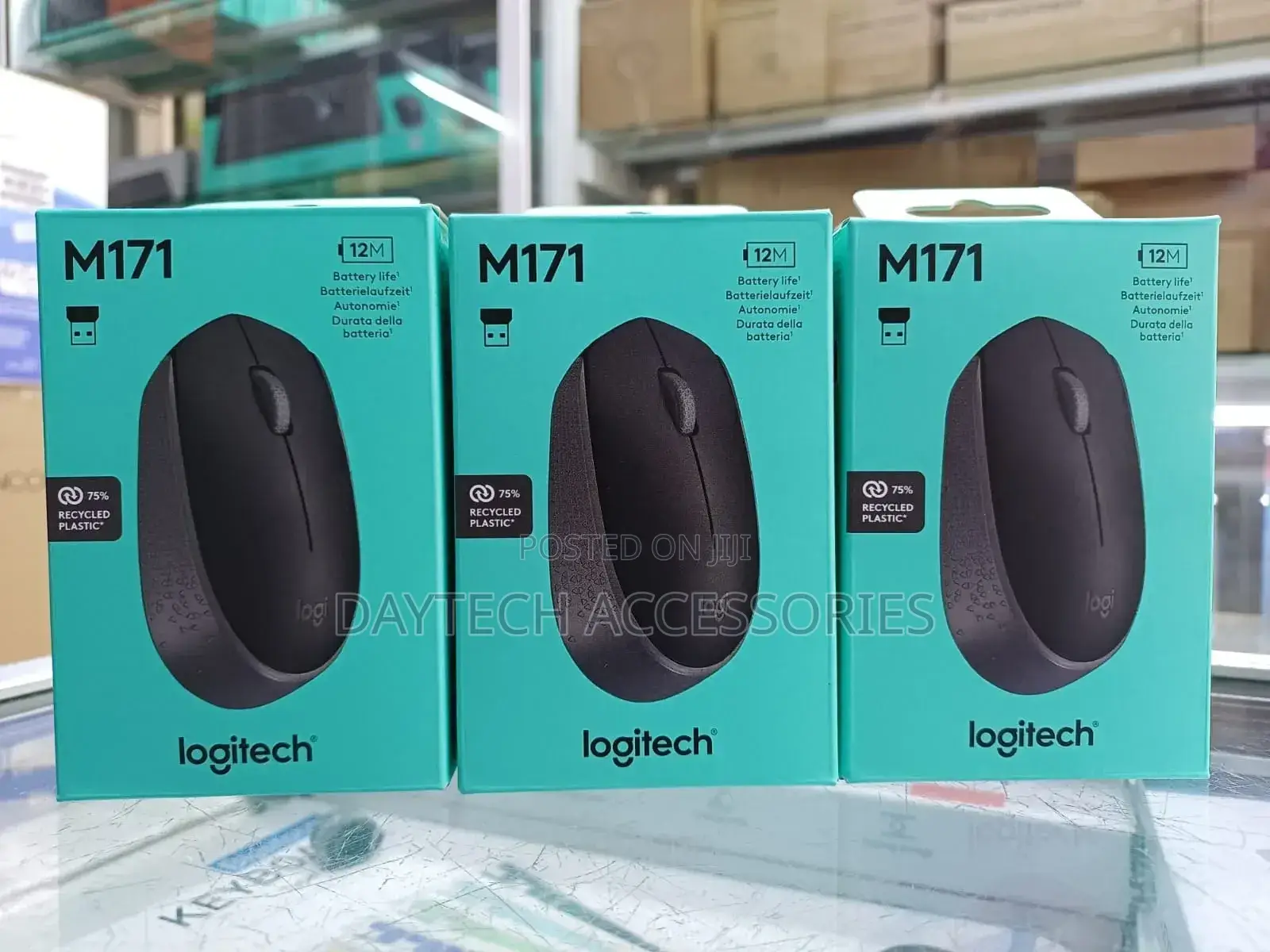 A Logitech M171 Wireless Mouse.