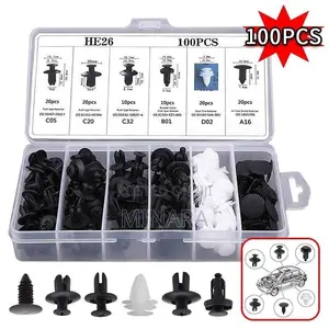 100 Pcs, Car Body Clips, Auto Retainer Trim Fasteners
