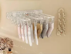 24 Clip Multifunction Wall Folding Cloth Hanger