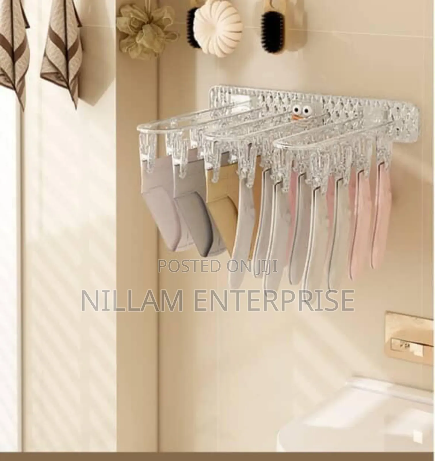 24 Clip Multifunction Wall Folding Cloth Hanger