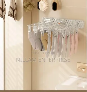 24 Clip Multifunction Wall Folding Cloth Hanger
