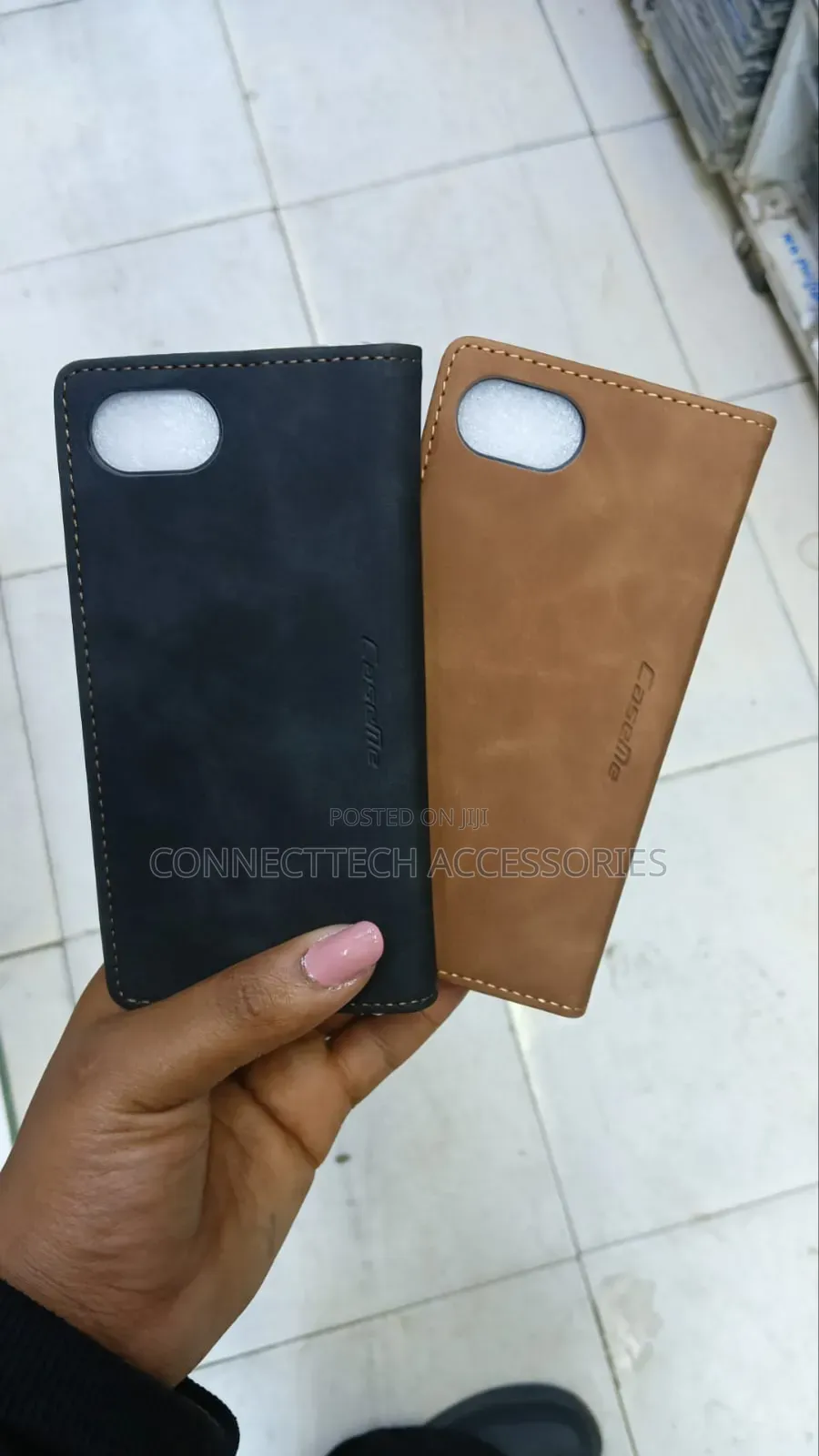iPhone 16e Leather Flip Case