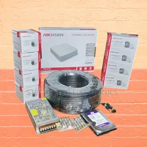 Hikvision 8 Full Hd 2mp Surveillance Cameras Kit With DVR Machine
