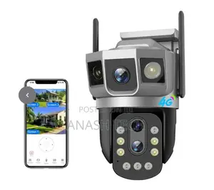 Waterproof CCTV Camera 4g PTZ 360° Rotating 3lens CCTV Camera
