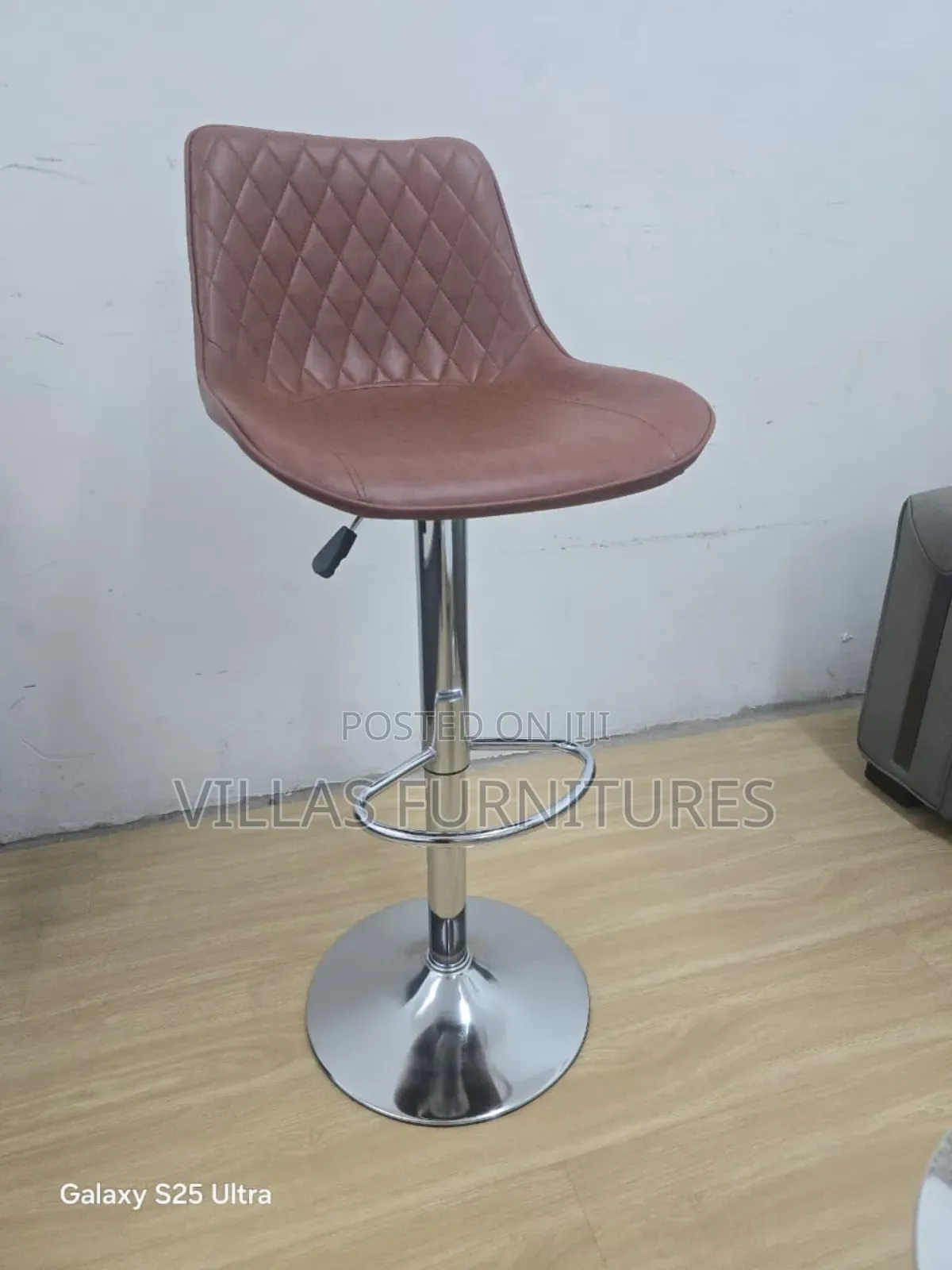 Imported Adjustable Height Leather Bar Stools