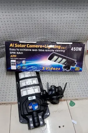 Solar Powered Wifi PTZ Camera With 450w Floodlight