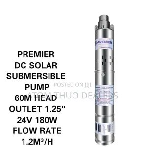 Premier Dc Solar Submersible Pump 60m Head Outlet 1.25"