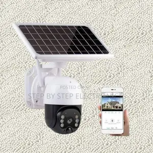 Motion Detection 4g Simcard Solar-Powered PTZ Rotation Security Camera