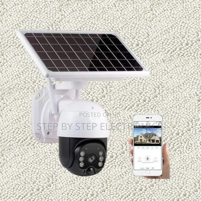Motion Detection 4g Simcard Solar-Powered PTZ Rotation Security Camera