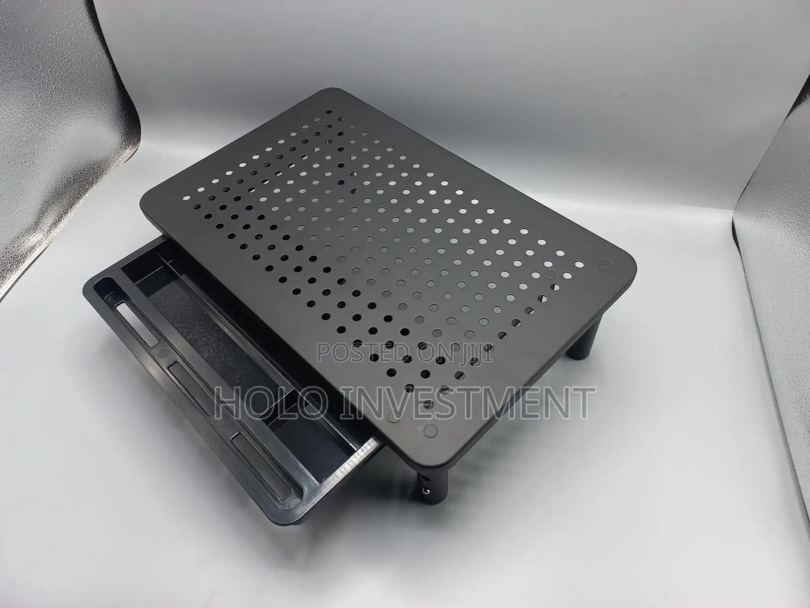 Metal Laptop, Plasma, LCD Screen Adjustable Stand With a Mini Drawer