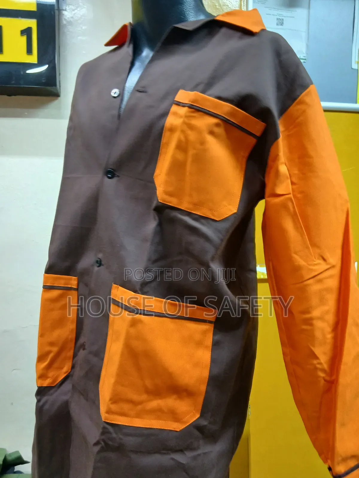 Mixed Brown and Orange White Buttons