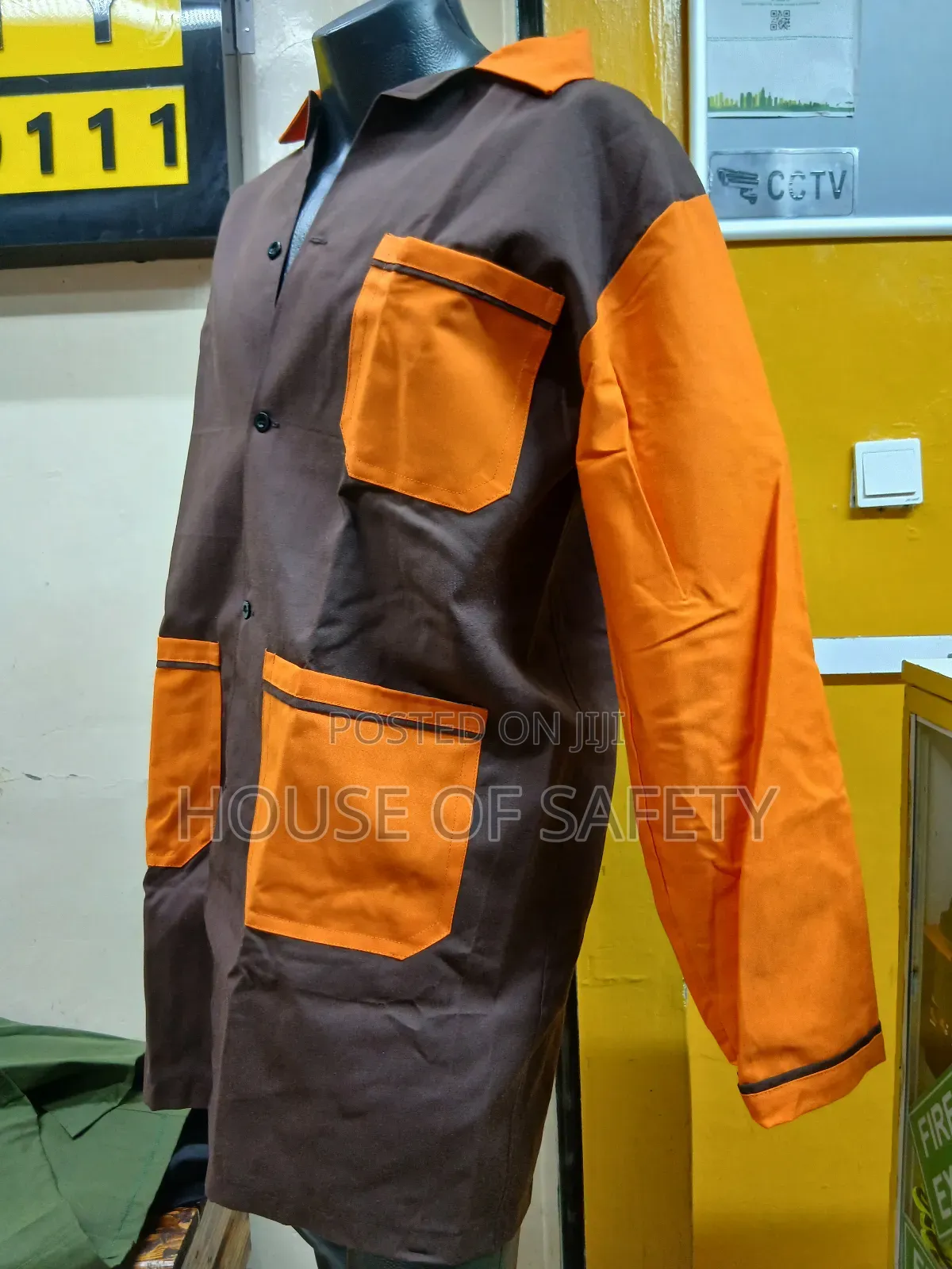 Mixed Brown and Orange White Buttons