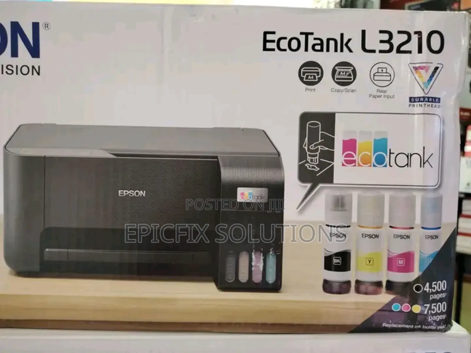 Epson L3210 Ecotank Inkjet With Original Inks Inside Available