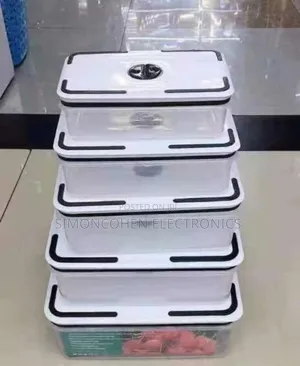 5pcs Fridge/Cereal Containers With Freezer Free Lids