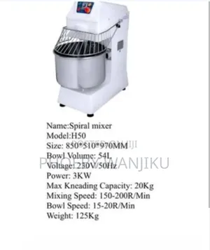 Heavy Duty Spiral Mixer 54l